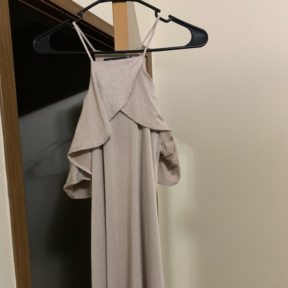 Sparkling beige one clothing dress